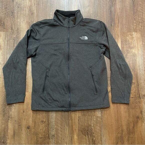 The North Face Windwall Soft Shell  Gray Men’s Jacket Size Medium Full Zip - Picture 1 of 14